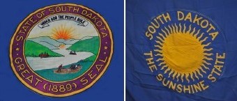 Front & Back of original state flag