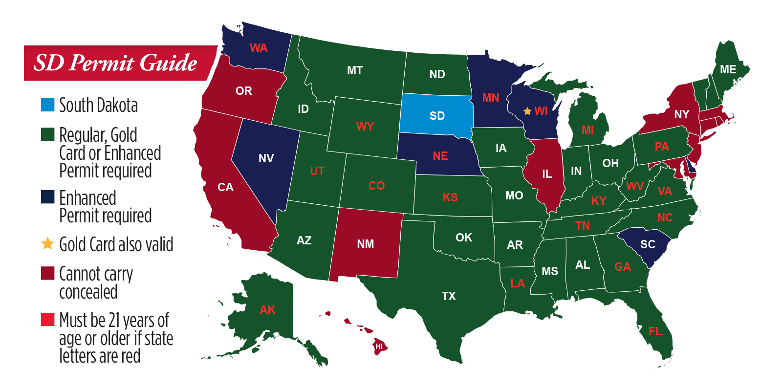 right to carry states map